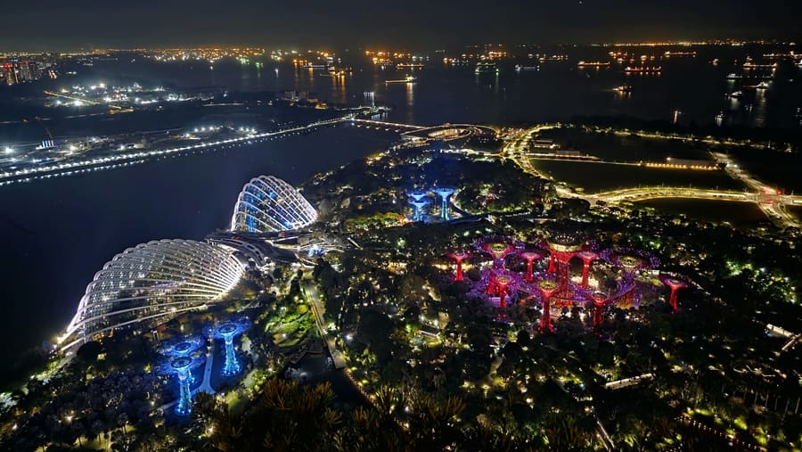 Jahresrückblick 2025 Gardens by the Bay nachts