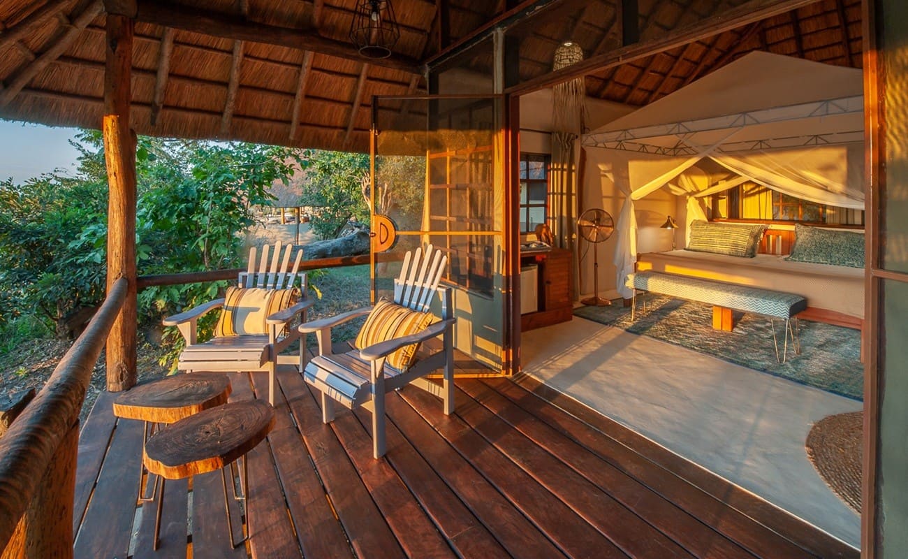 Veranda Standard Zimmer Kafunta River Lodge