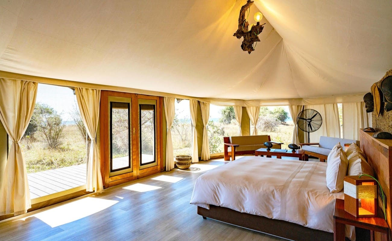 Eines der vier Luxuszelte von Konkamoya