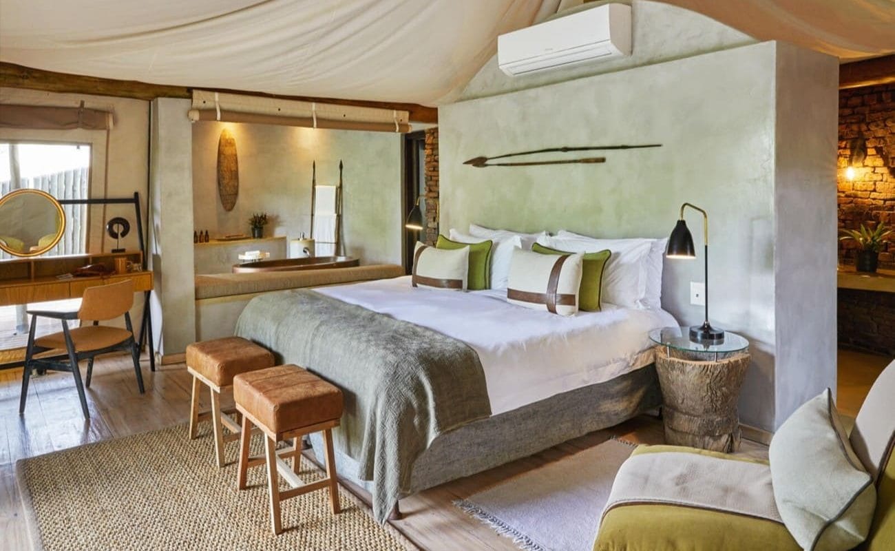 Schlafbereich Luxuszelt Marataba