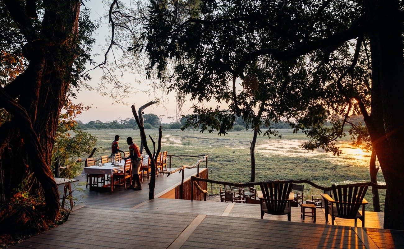 Musekese Camp Veranda Haupthaus Dinner Veranda Haupthaus Musekese Camp