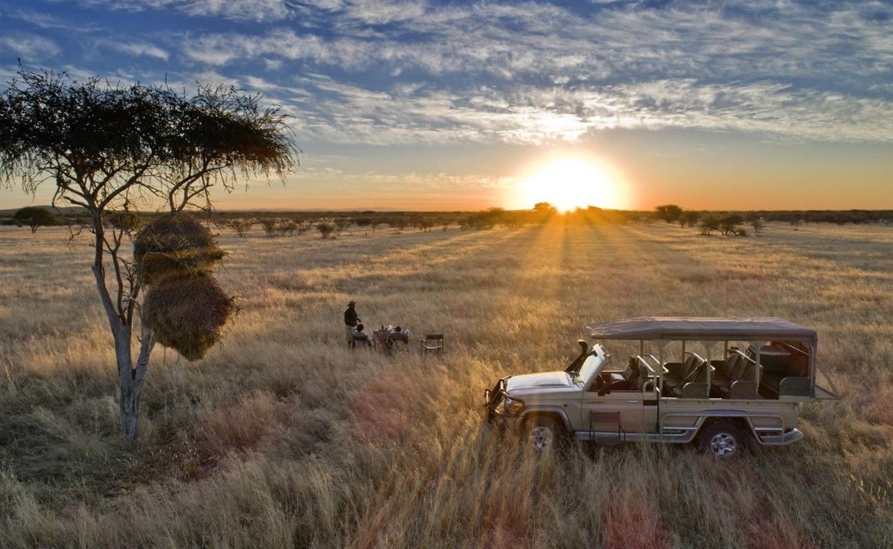 Sonnenuntergang in Etosha Heights