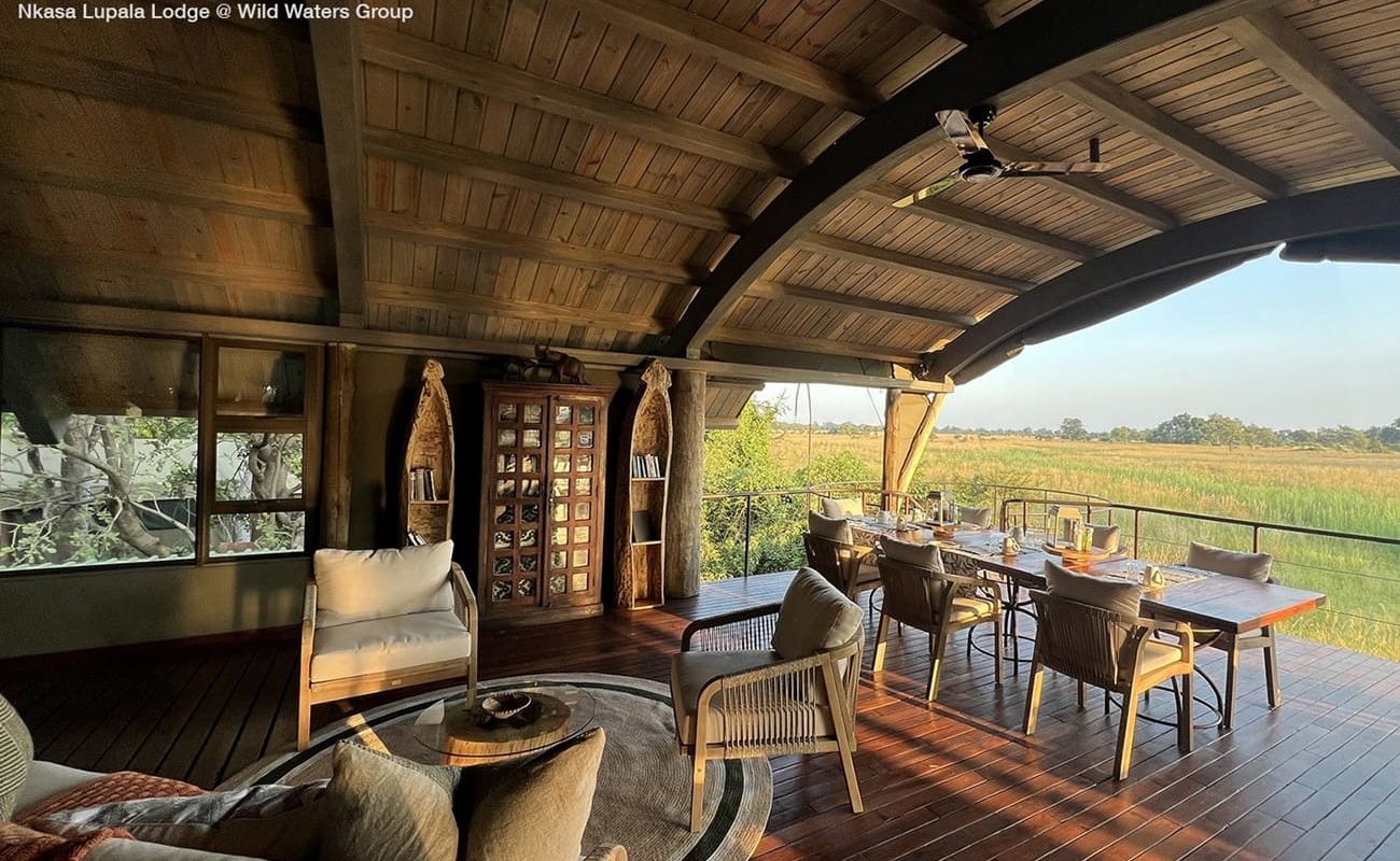 Nkasa Lupala Haupthaus Veranda Veranda Haupthaus Nkasa Lupala