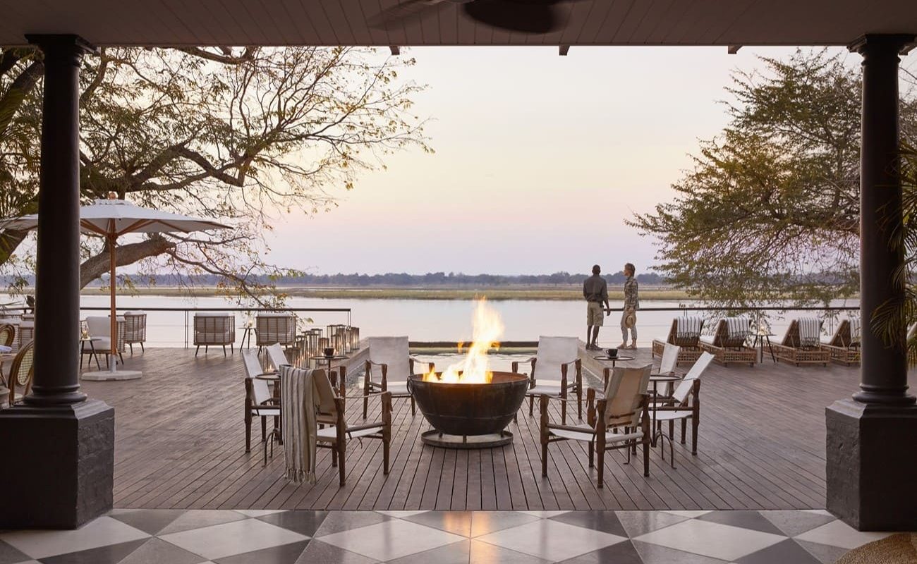 Feuerstelle Haupthaus Zambezi Grande