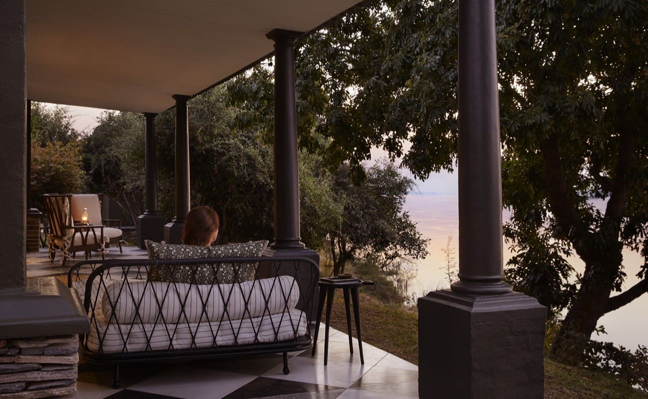 Veranda einer Superior Suite Zambezi Grande